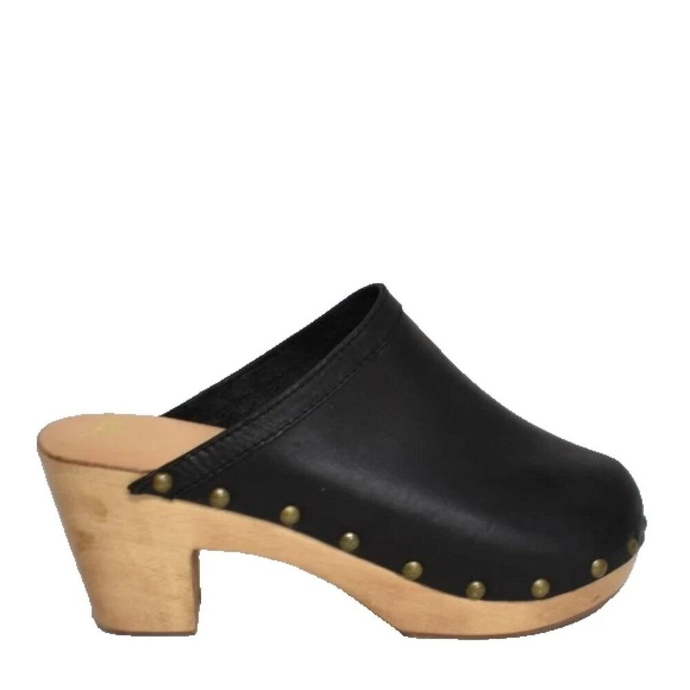 New! Beek Woodpecker Heeled Clog Mule Black Size 10 US DD512